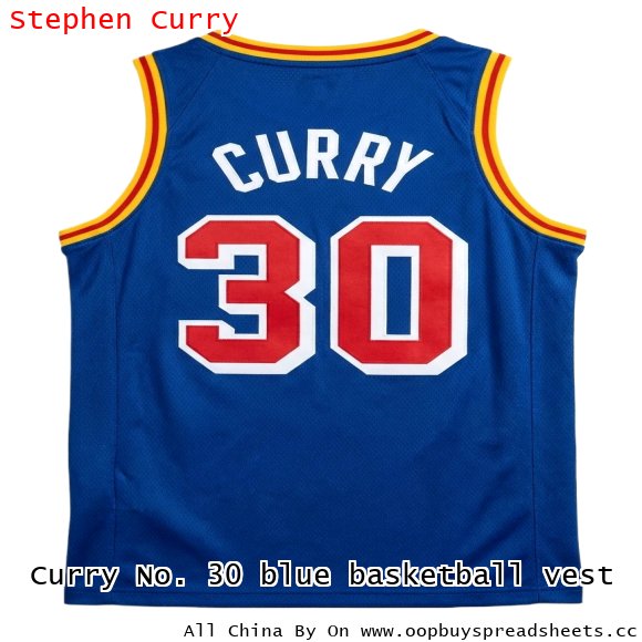 Curry No. 30 blue basketball vest