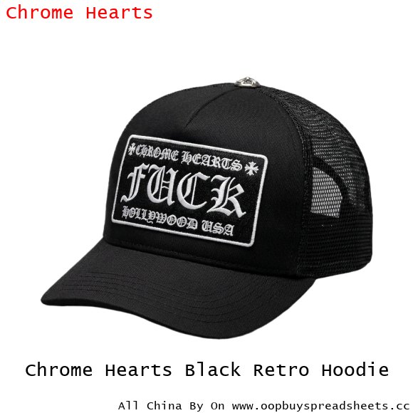 Chrome Hearts Black Retro Hoodie