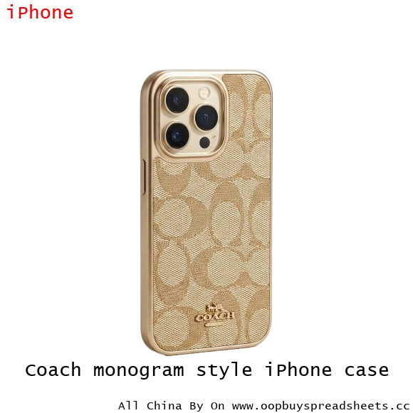Coach monogram style iPhone case