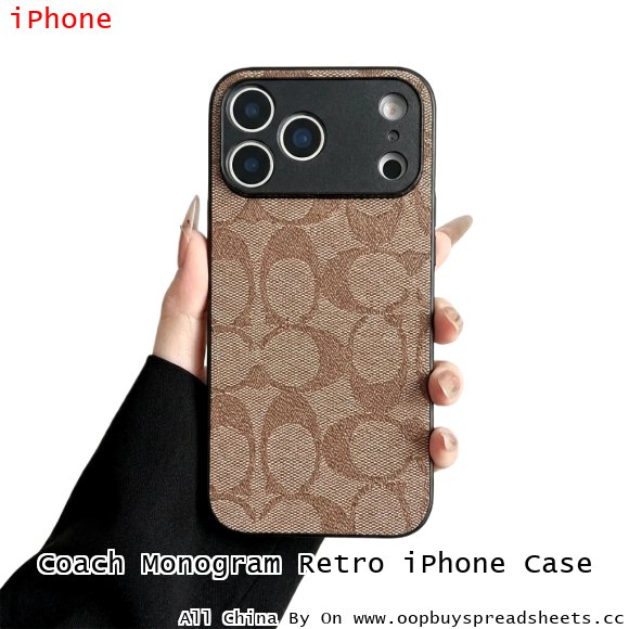 Coach Monogram Retro iPhone Case