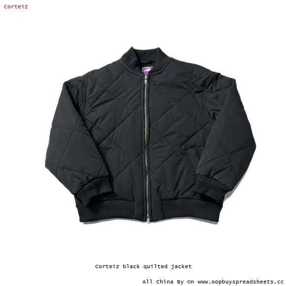 Corteiz black quilted jacket