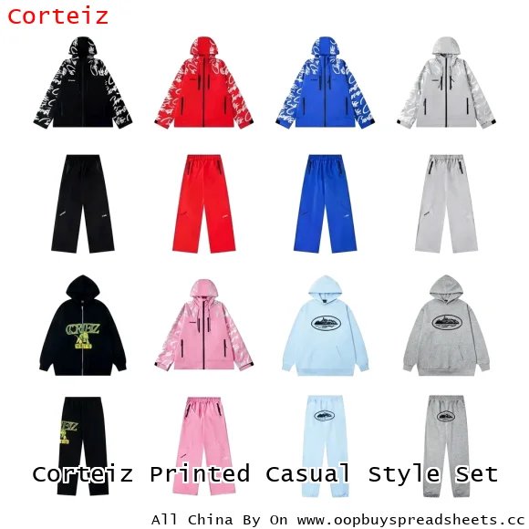 Corteiz Printed Casual Style Set