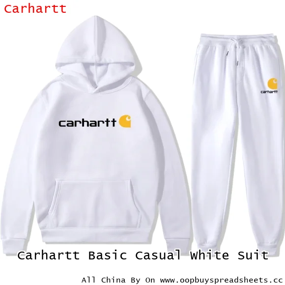 Carhartt Basic Casual White Suit