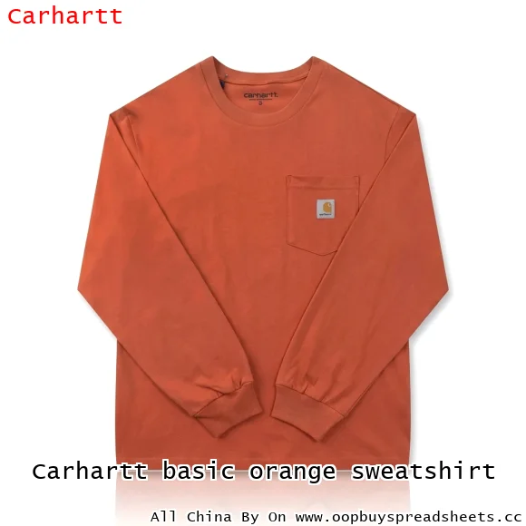 Carhartt basic orange sweatshirt