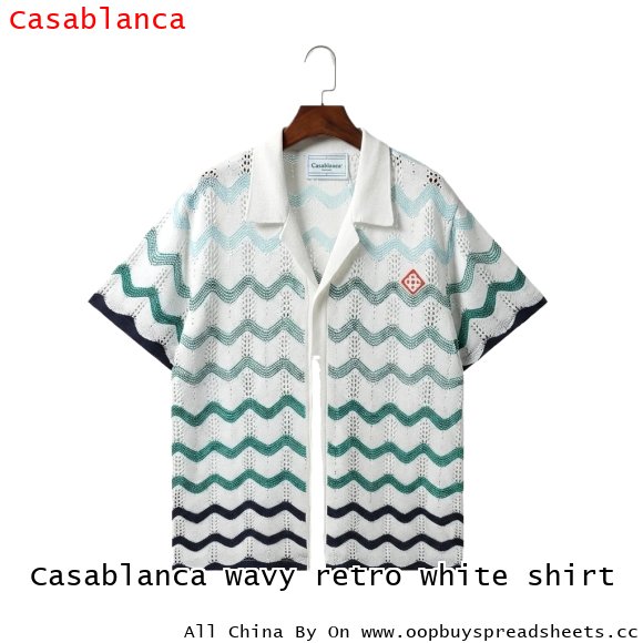 Casablanca wavy retro white shirt