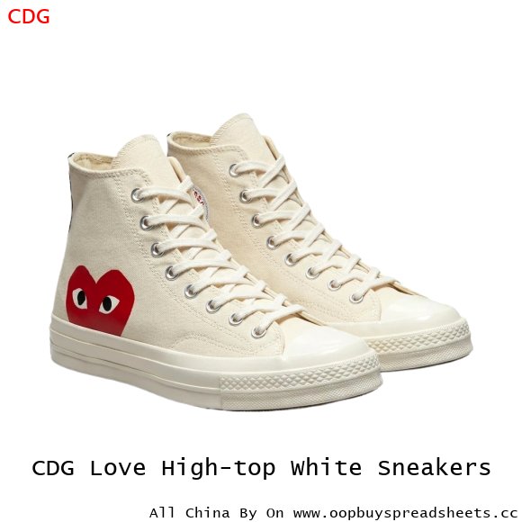 CDG Love High-top White Sneakers