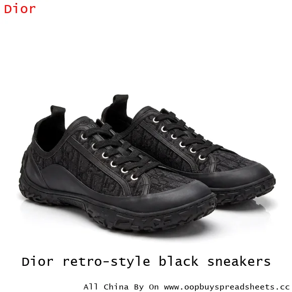 Dior retro-style black sneakers