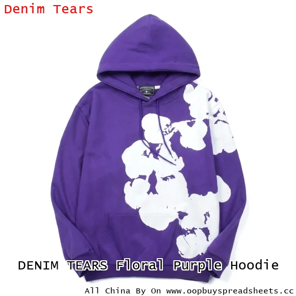 DENIM TEARS Floral Purple Hoodie