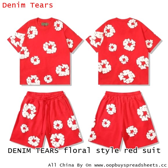 DENIM TEARS floral style red suit