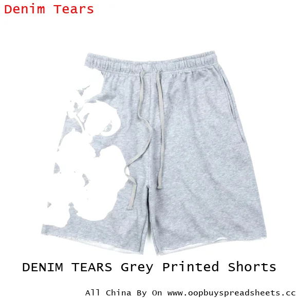 DENIM TEARS Grey Printed Shorts