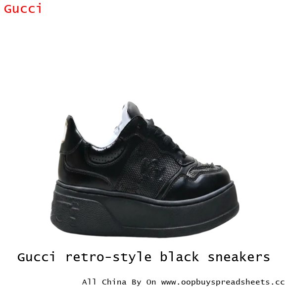 Gucci retro-style black sneakers