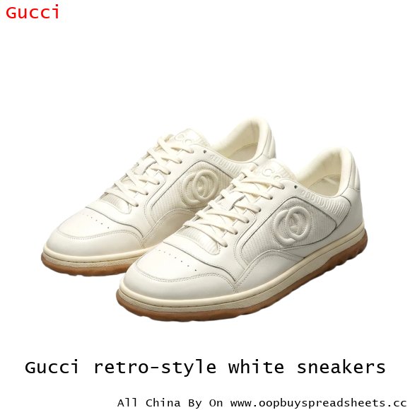 Gucci retro-style white sneakers