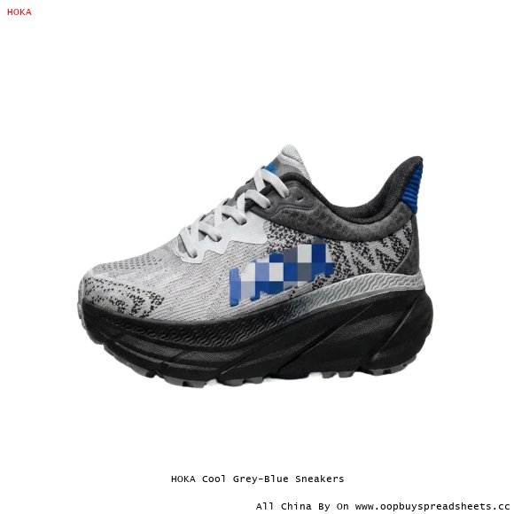 HOKA Cool Grey-Blue Sneakers