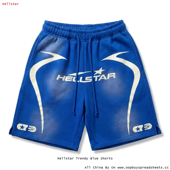 Hellstar Trendy Blue Shorts