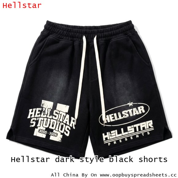 Hellstar dark style black shorts