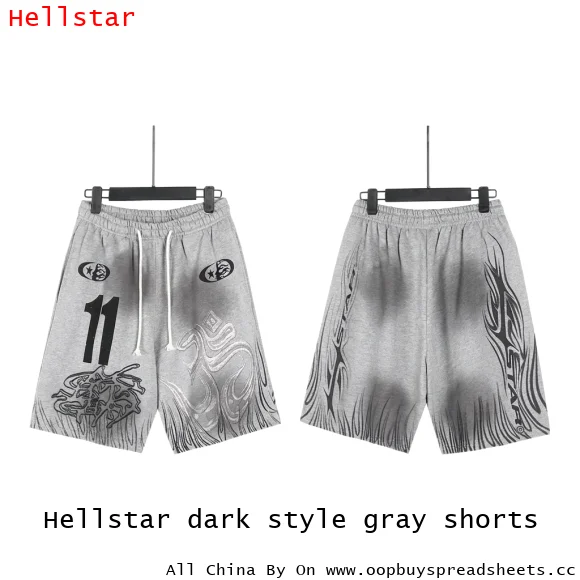 Hellstar dark style gray shorts