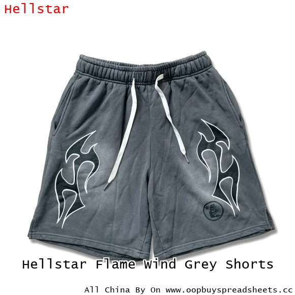 Hellstar Flame Wind Grey Shorts