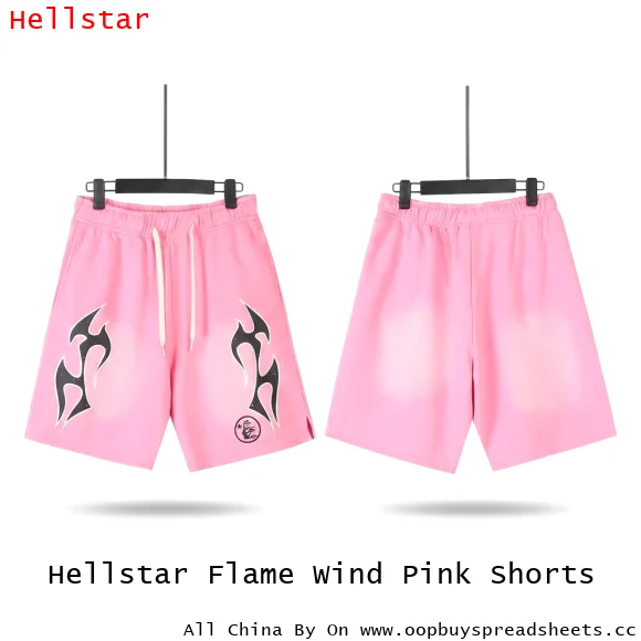 Hellstar Flame Wind Pink Shorts