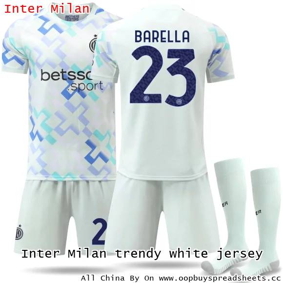 Inter Milan trendy white jersey