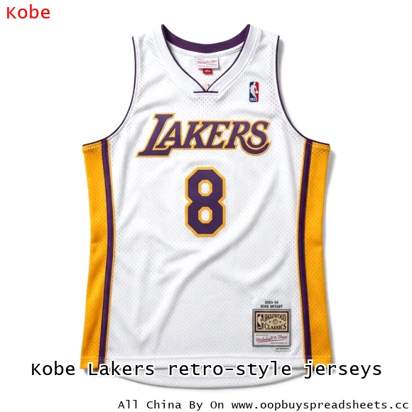 Kobe Lakers retro-style jerseys