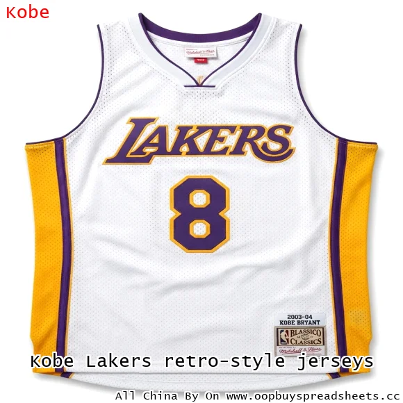 Kobe Lakers retro-style jerseys