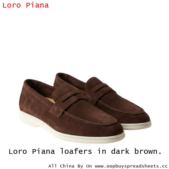Loro Piana loafers in dark brown.