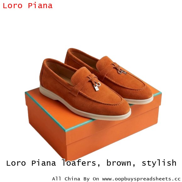 Loro Piana loafers, brown, stylish