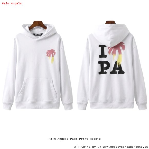 Palm Angels Palm Print Hoodie