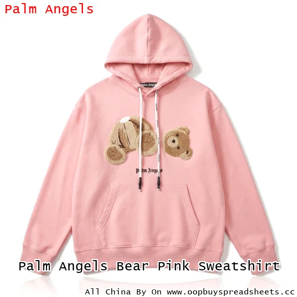 Palm Angels Bear Pink Sweatshirt