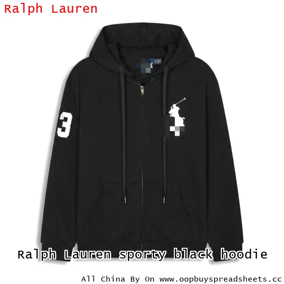 Ralph Lauren sporty black hoodie