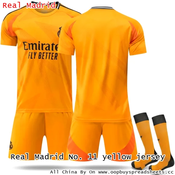 Real Madrid No. 11 yellow jersey