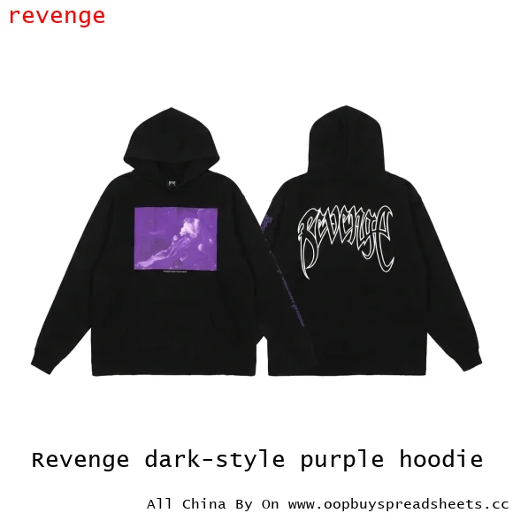 Revenge dark-style purple hoodie