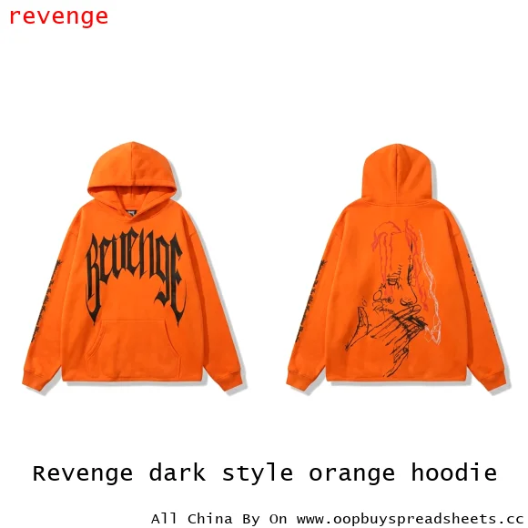Revenge dark style orange hoodie
