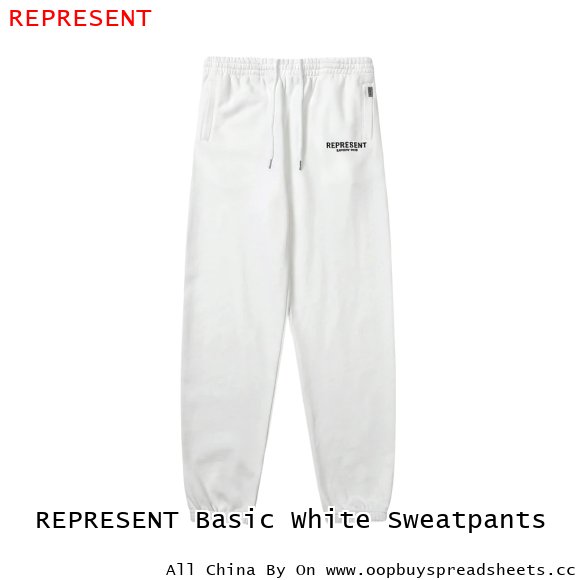 REPRESENT Basic White Sweatpants