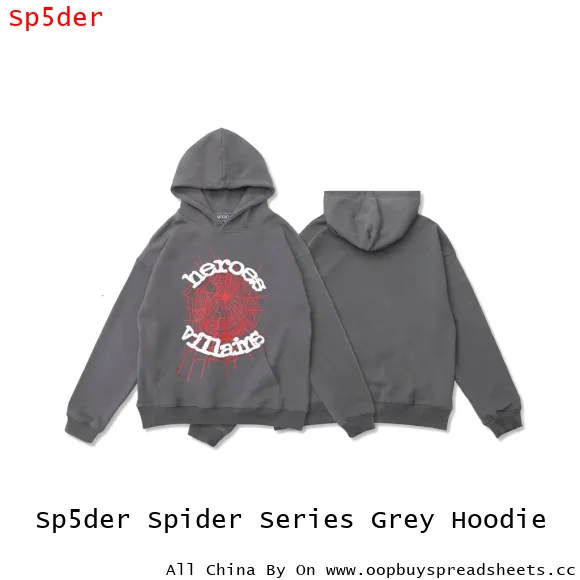 Sp5der Spider Series Grey Hoodie
