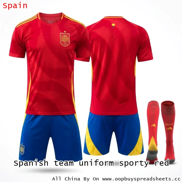 Spanish team uniform sporty red
