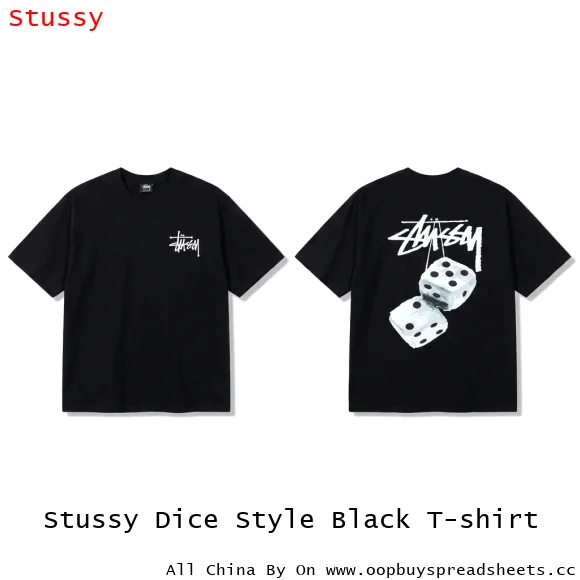 Stussy Dice Style Black T-shirt