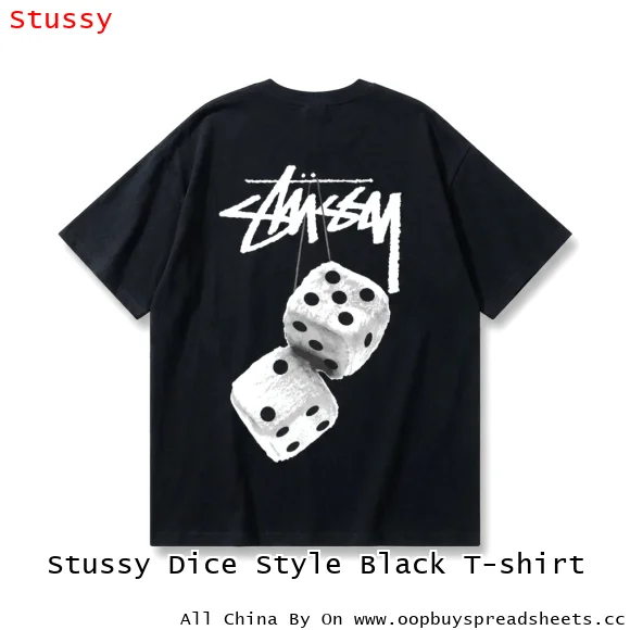 Stussy Dice Style Black T-shirt