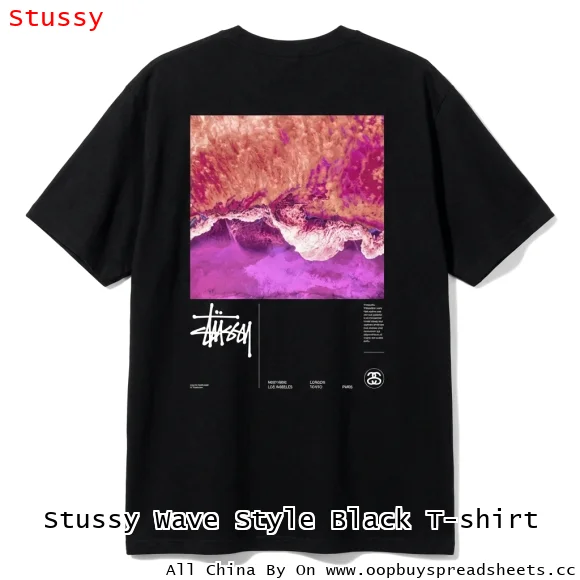 Stussy Wave Style Black T-shirt