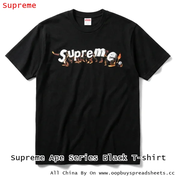 Supreme Ape Series Black T-shirt