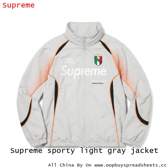Supreme sporty light gray jacket