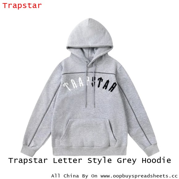 Trapstar Letter Style Grey Hoodie