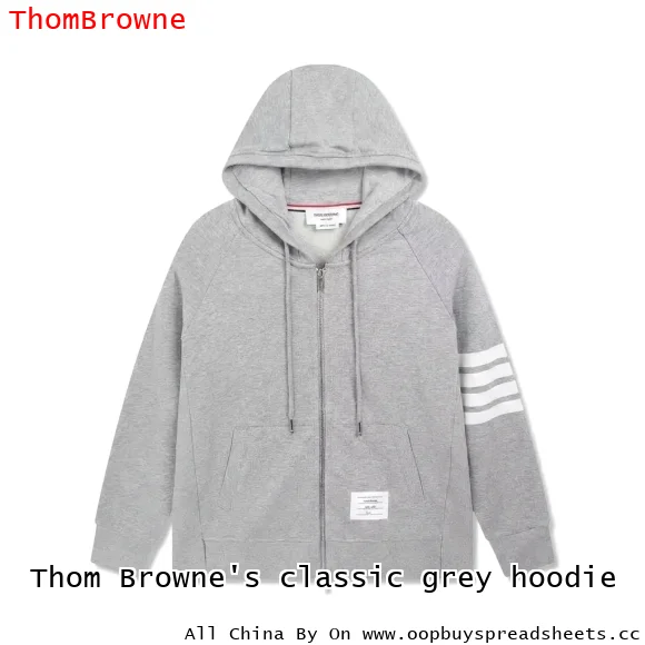 Thom Browne's classic grey hoodie