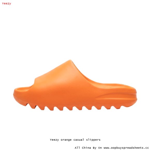 Yeezy orange casual slippers