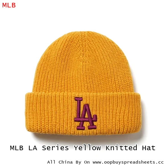 MLB LA Series Yellow Knitted Hat
