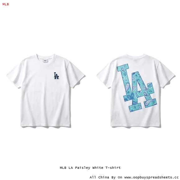 MLB LA Paisley White T-shirt