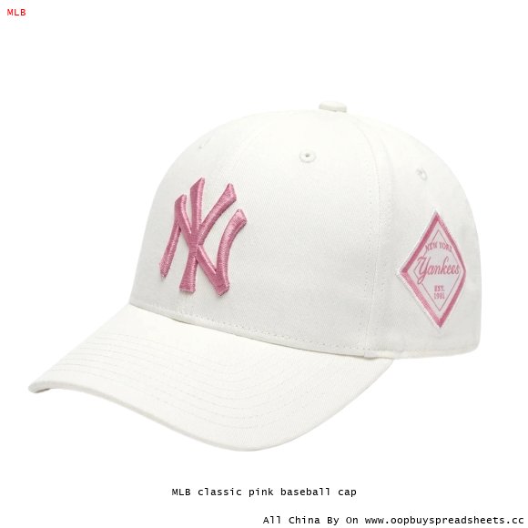 MLB classic pink baseball cap