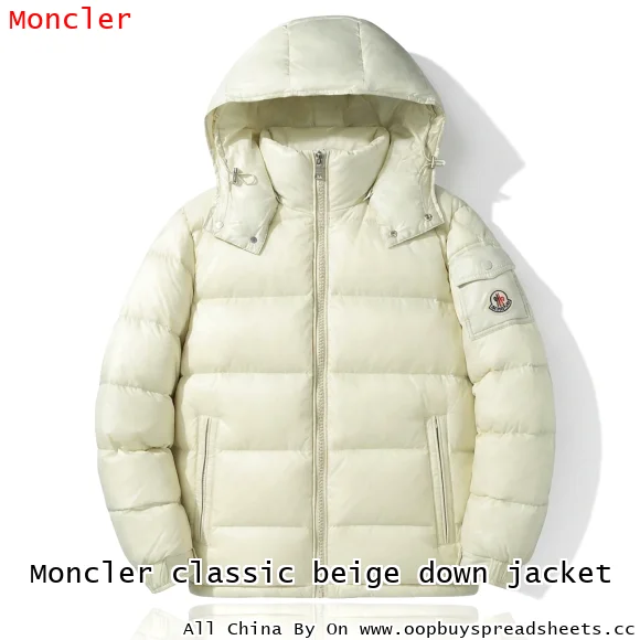 Moncler classic beige down jacket
