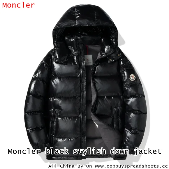 Moncler black stylish down jacket