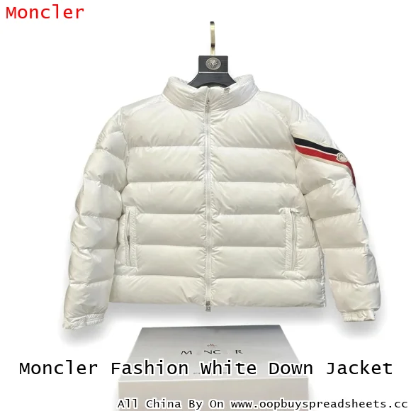 Moncler Fashion White Down Jacket